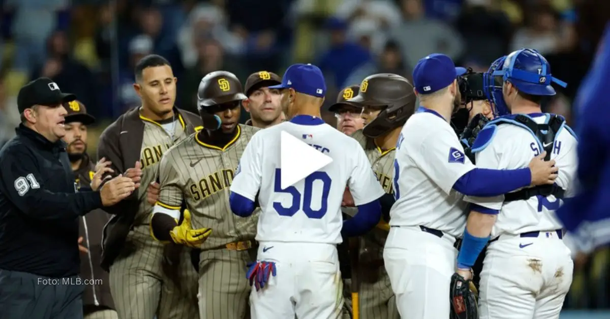 SE CALENTÓ el play: Dodgers y San Diego VACIARON bancas en Los Angeles (+VIDEO)
