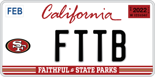 San Francisco 49ers to provide free license plates, ensuring specialty plate will be printed