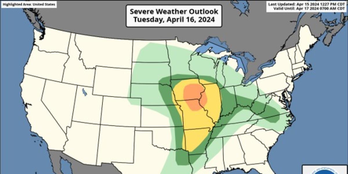El NWS advierte por tormentas y posibles tornados que ponen en alerta a millones de habitantes en USA