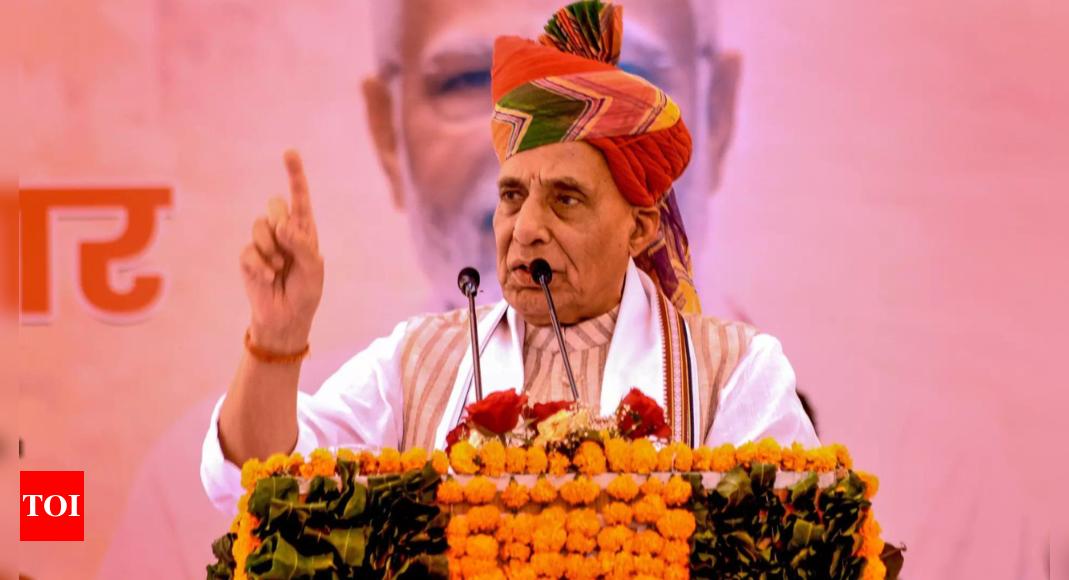 PM Modi does not do politics on religion basis, never thought of dividing society: Rajnath Singh – Times of India