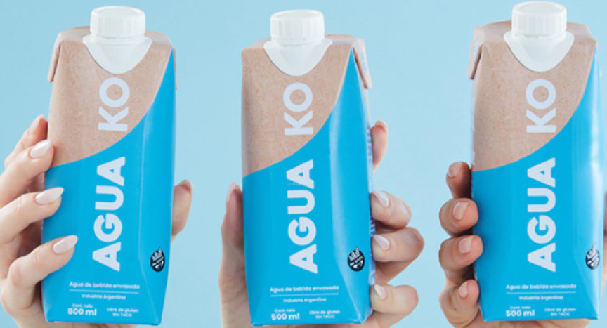 “KO Agua”: la primera empresa argentina que comercializa agua en caja para evitar la contaminación medioambiental
