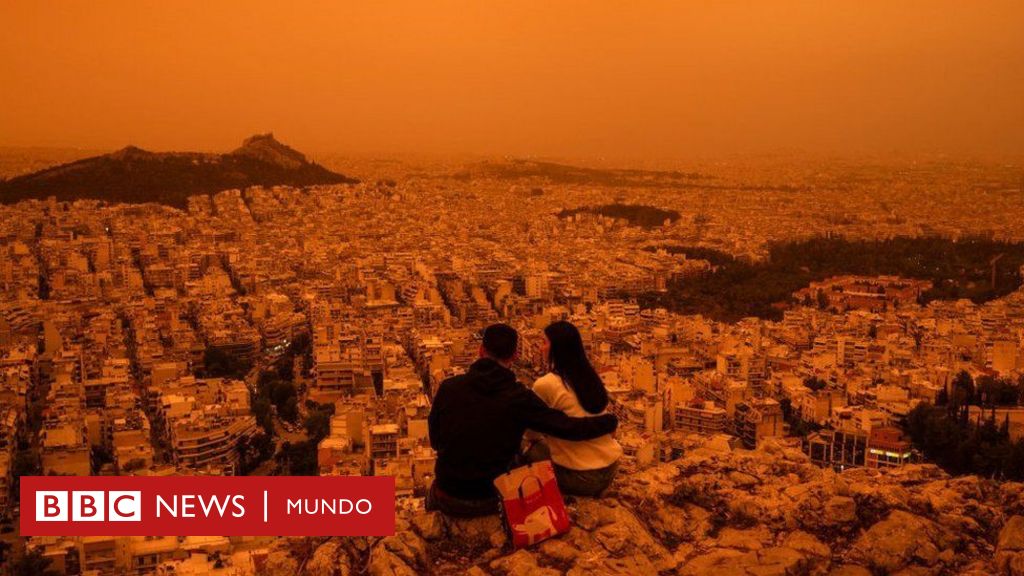 Atenas: La nube de polvo naranja del Sahara que creó impresionantes imágenes del cielo en la capital de Grecia – BBC News Mundo