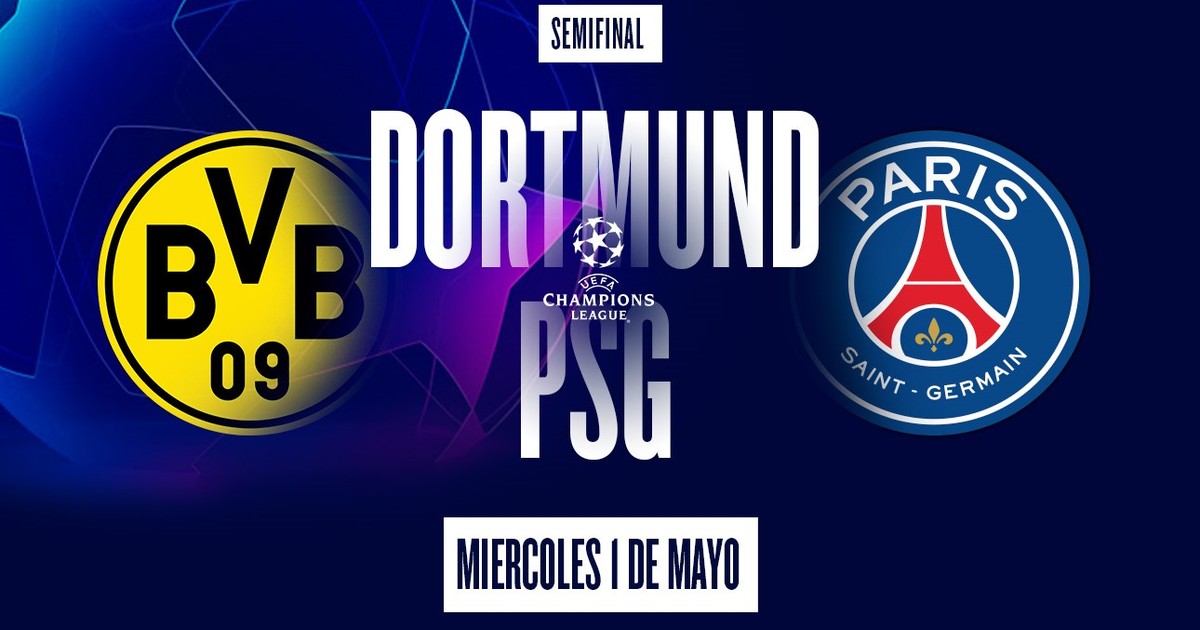 Borussia Dortmund vs. PSG, por la Champions League: día, horario, canal de TV y posibles formaciones