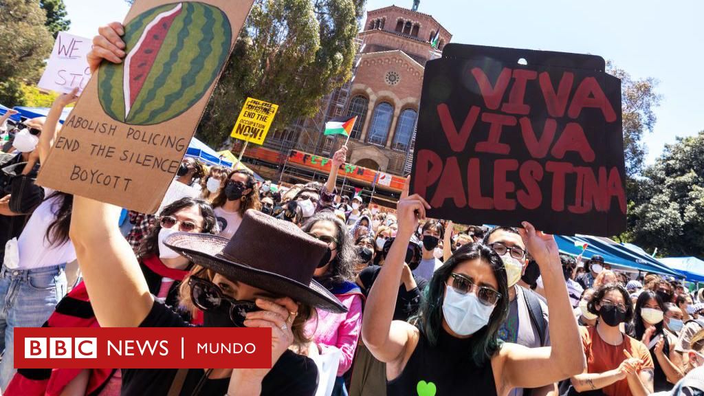 Israel – Gaza | “Los estudiantes protestan por Gaza como en su día hicieron por Vietnam”: cómo el campus de la UCLA en Los Ángeles refleja la tensión que genera en EE.UU. la guerra en Medio Oriente – BBC News Mundo