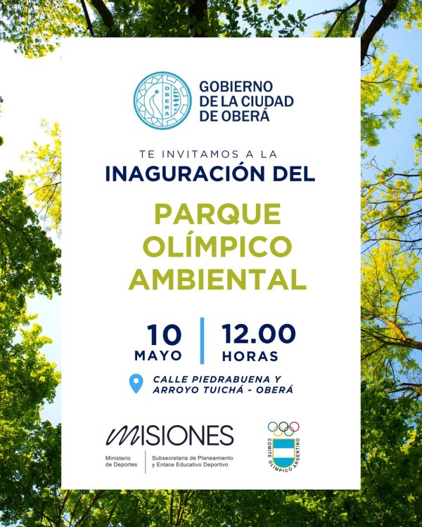 Junto al COA, se inaugurará el primer Parque Olímpico Ambiental de Argentina en Oberá – OberaInside.com.ar