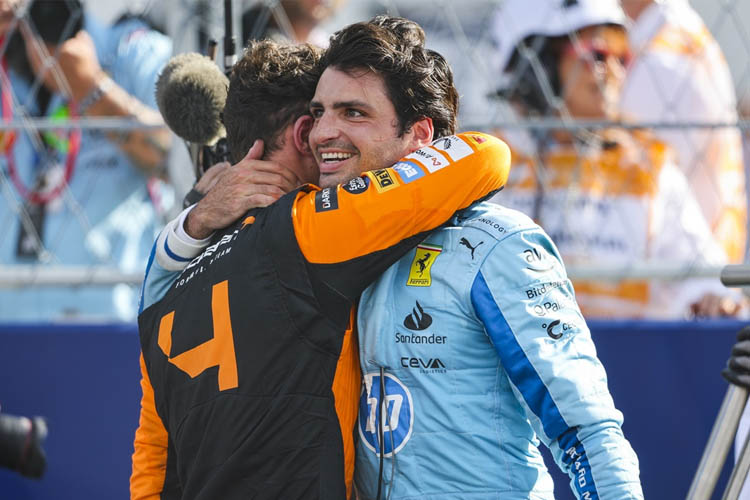 Carlos Sainz ensalza la figura de Lando Norris dentro de la Fórmula 1