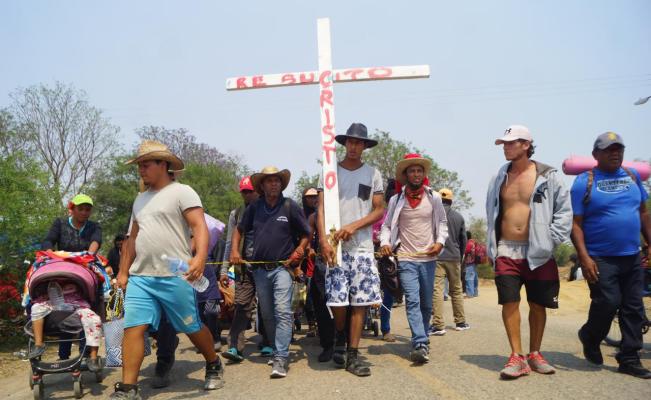 Son más de 600 los migrantes en tránsito que caminan hacia la ciudad de Oaxaca