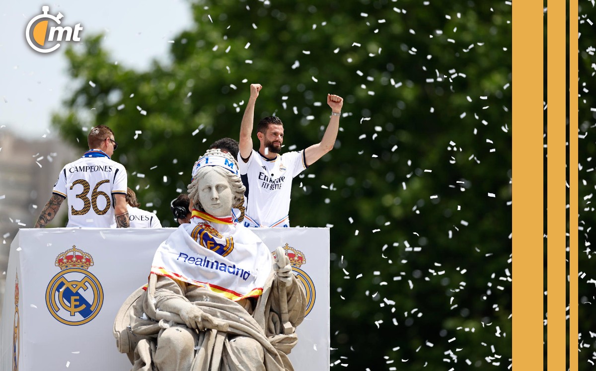 Nacho encabeza las celebraciones de la trigésimo sexta liga del Madrid